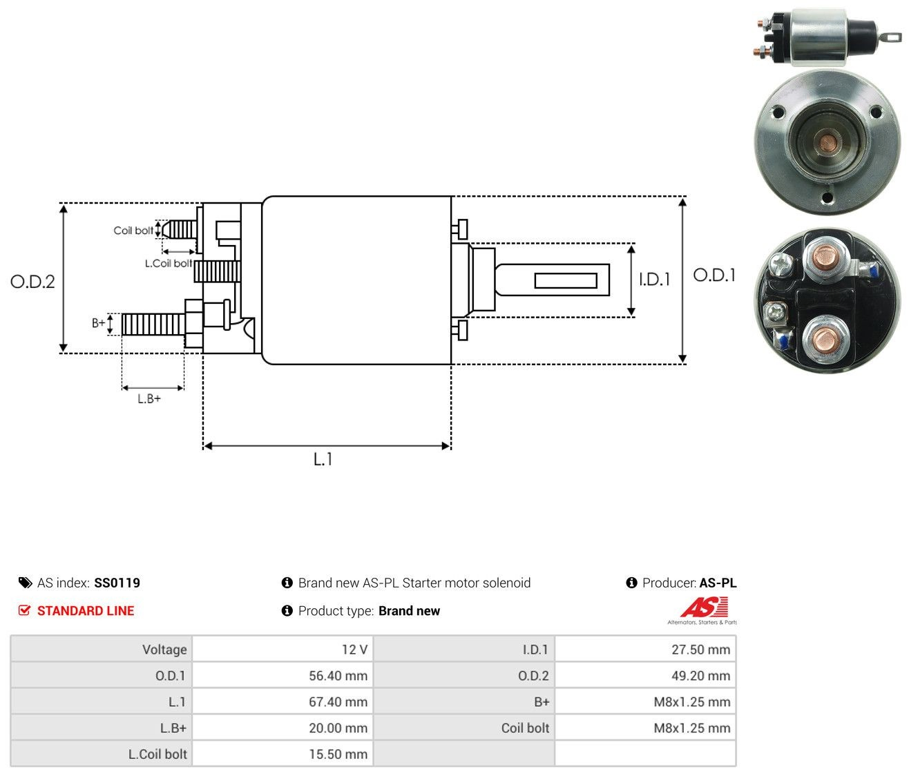 Interruptor magnético estárter SsangYong Rodius monovolumen (2004 - 2026) precio, desde 35,78 EUR