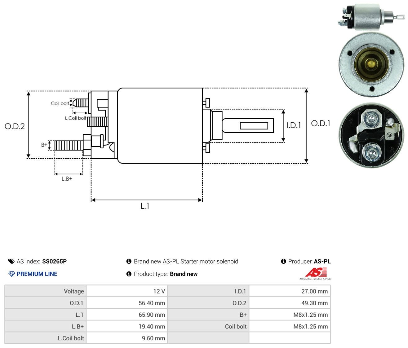 Solenoide de arranque 9330331002 Fiat/Alfa/Lancia