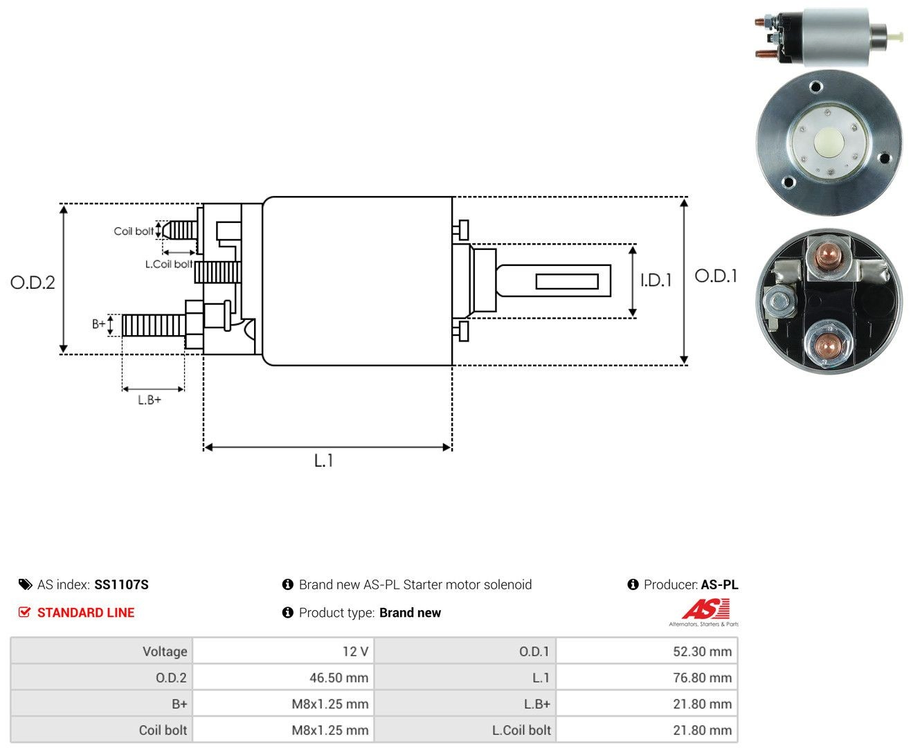 EX40838 Euroex Solenoide arranque
