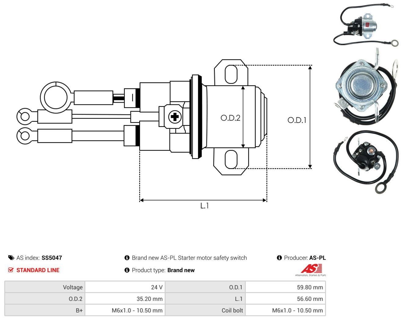 Solenoide de arranque 09920699 Iveco