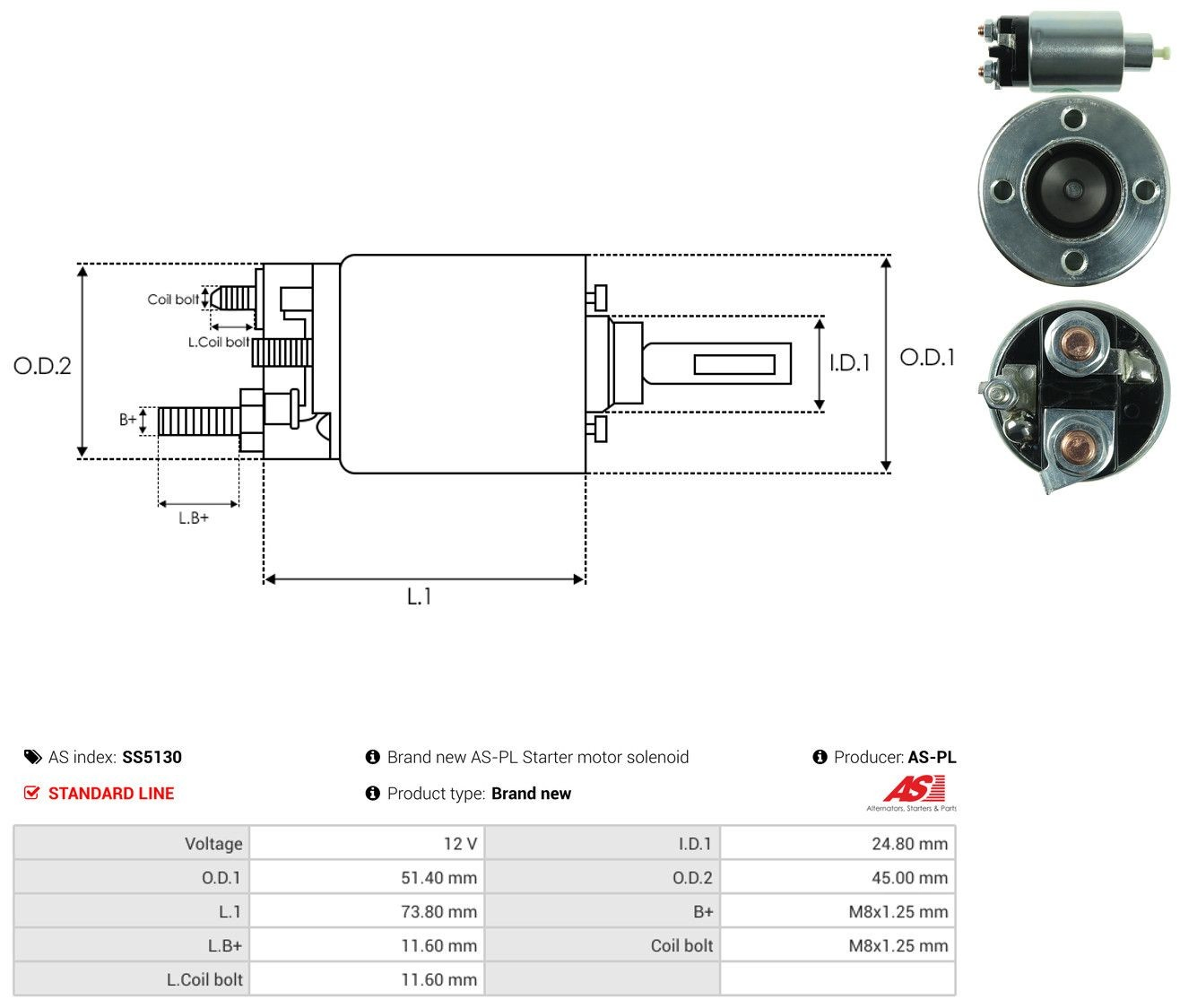 Interruptor solenoide As-pl SS5130