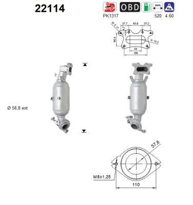 Catalizador de gasolina y diésel para Honda CR-V III RE