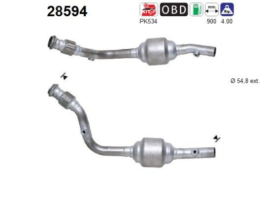 Catalizador de gasolina y diésel para Peugeot 807  E