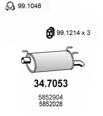 Comprar 5852031 General Motors Silenciador trasero
