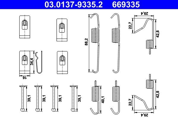 Kit de montaje de zapatas de freno traseras Nissan JUKE JPN hatchback (F15) (2010 - 2019) precio, desde 14,63 EUR