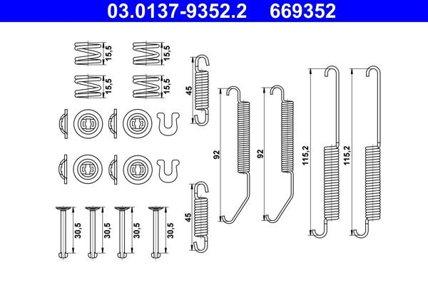 Kit de montaje de zapatas de freno traseras Mitsubishi Space Star MIRAGE hatchback (A0) (2012 - 2014) precio, desde 10,95 EUR