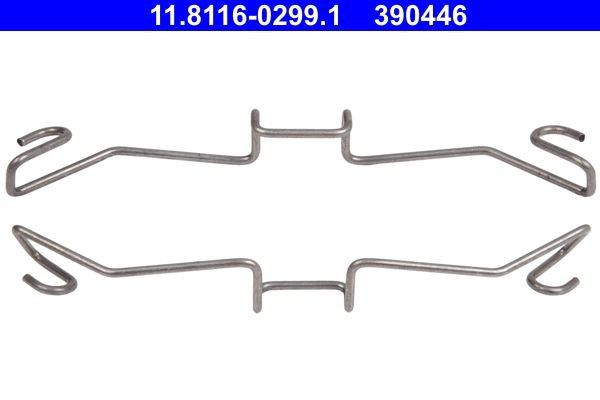 Juego de resortes de sujeción de pastillas de freno delanteras Audi A6 C5