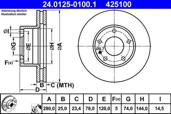 Disco de freno delantero BMW 34111163141