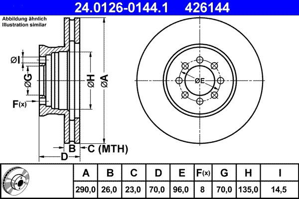 Disco de freno A9054210112 Mercedes