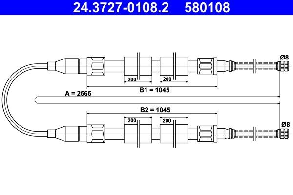 Comprar Cable de freno de mano trasero derecho/izquierdo Volkswagen Passat B2 32B