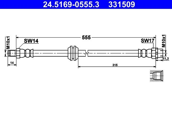 Comprar Latiguillo de freno delantero BMW 7 E65, E66, E67 a bajo precio