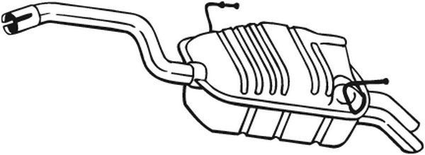 Silenciador trasero para Citroen C8  EA, EB