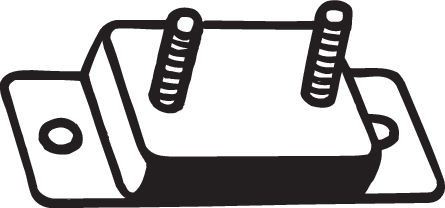 Soporte de escape para Volkswagen Transporter T3 24, 25, 251