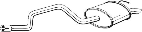 Silenciador trasero para Ford Mondeo III B5Y