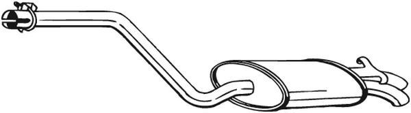 282333 Bosal Silenciador trasero