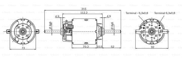 Ventilador habitáculo 0130111042 Bosch
