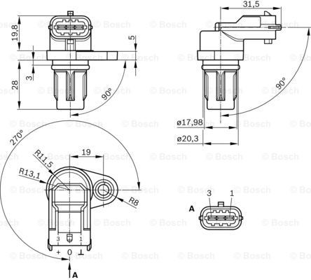 Comprar 0232103097 Bosch Sensor de posición del árbol de levas