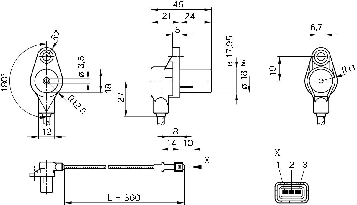 Sensor ckp Bosch 0261210104