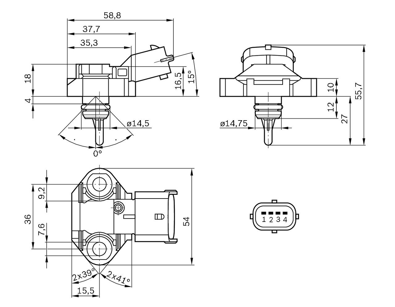 Comprar 0261230112 Bosch Sensor de presión de combustible