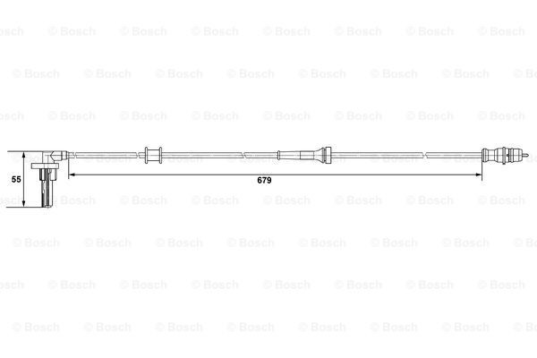 Sensor revoluciones de la rueda, trasero derecho Bosch 0265007533