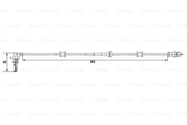 Sensor ABS trasero izquierdo 0265007534 Bosch