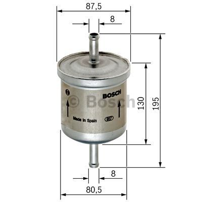 Filtro de combustible 0450905216 Bosch