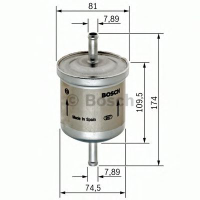 Filtro de combustible 0450905318 Bosch