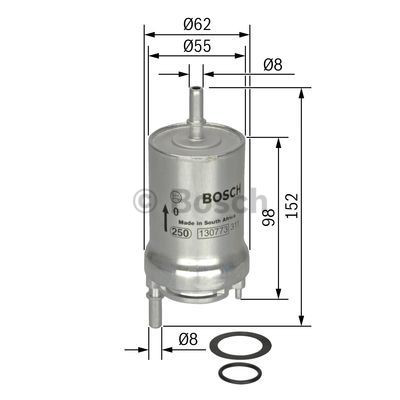 Filtro de combustible 0450905925 Bosch
