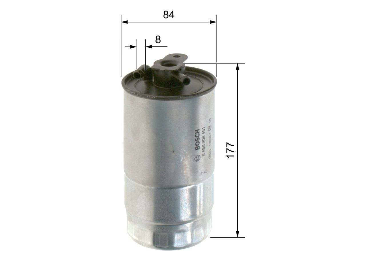 Filtro de combustible 0450906451 Bosch