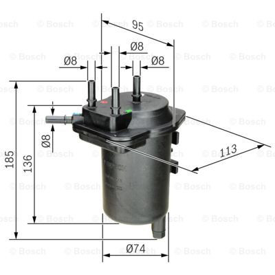 0450907013 Bosch Filtro de gasolina