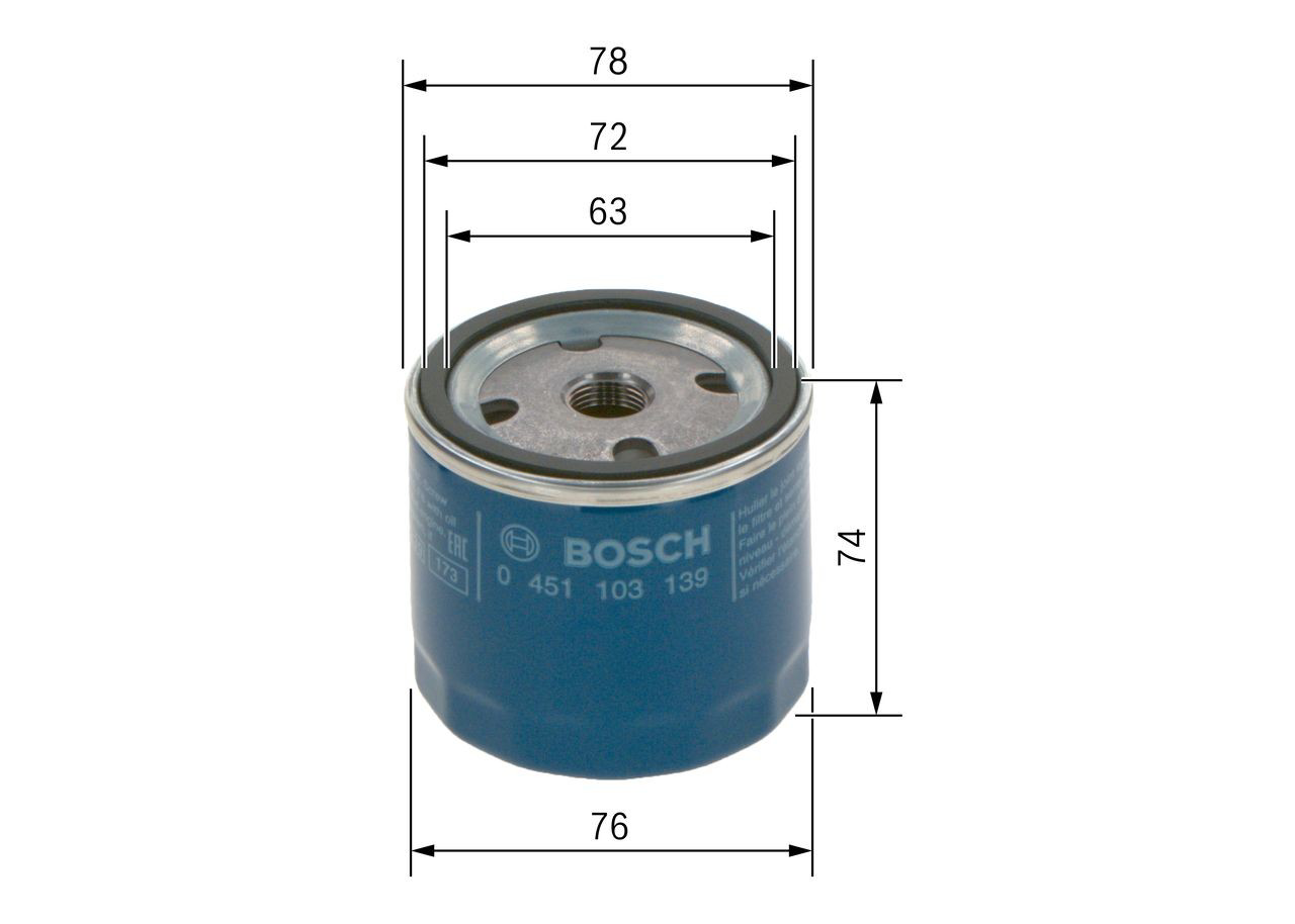 Filtro de aceite Bosch 0451103139 precio, desde 4,73 EUR