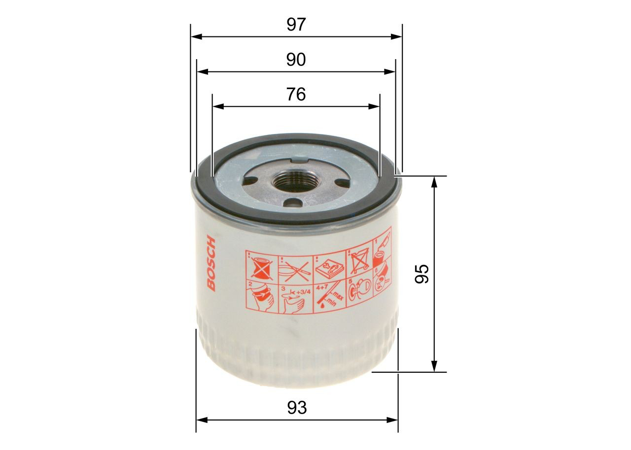 Filtro de aceite 0451103252 Bosch