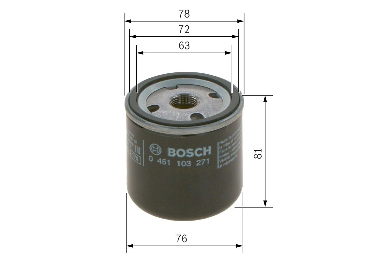 Filtro de aceite 0451103271 Bosch