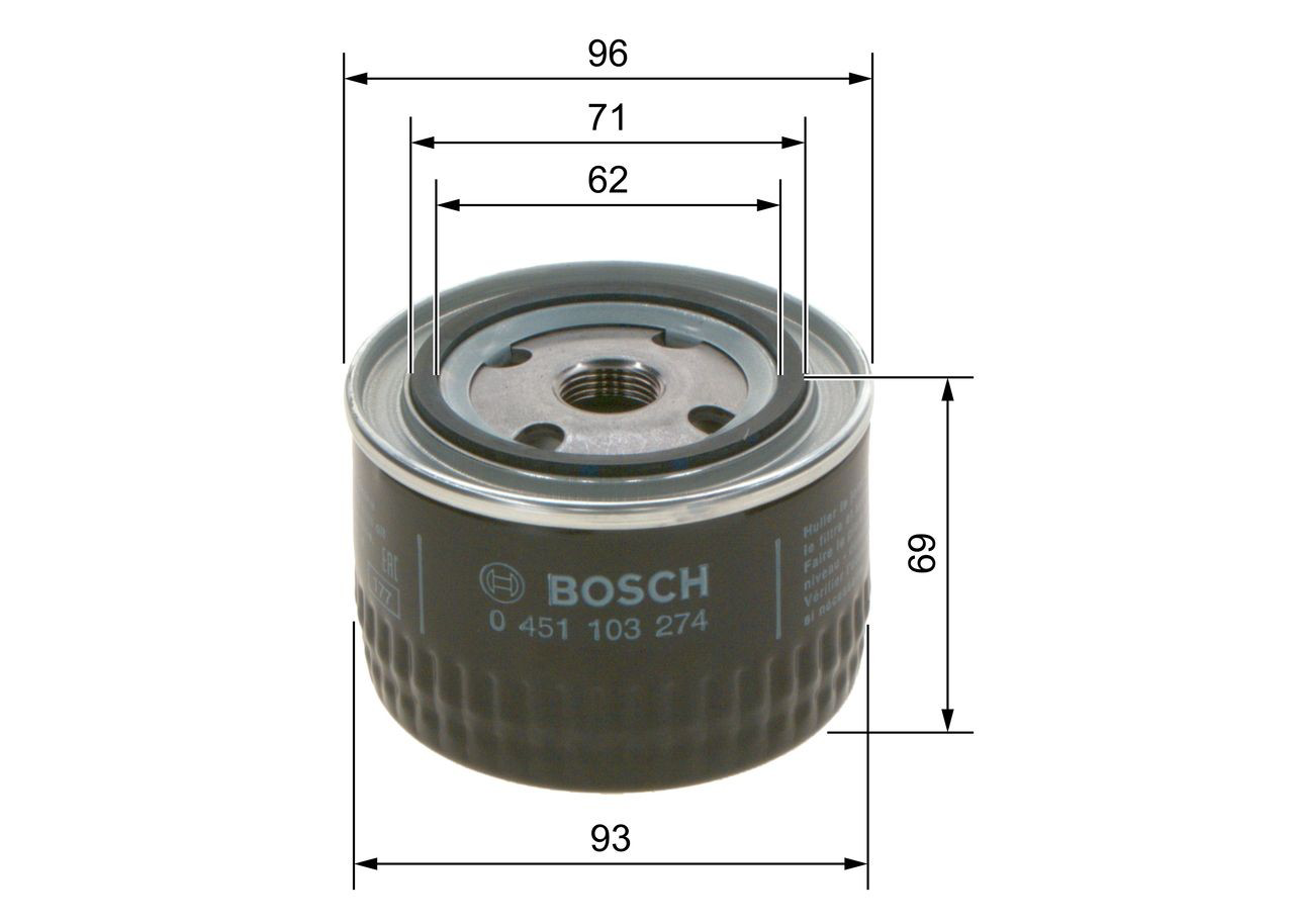 Filtro de aceite Bosch 0451103274 precio, desde 5,11 EUR