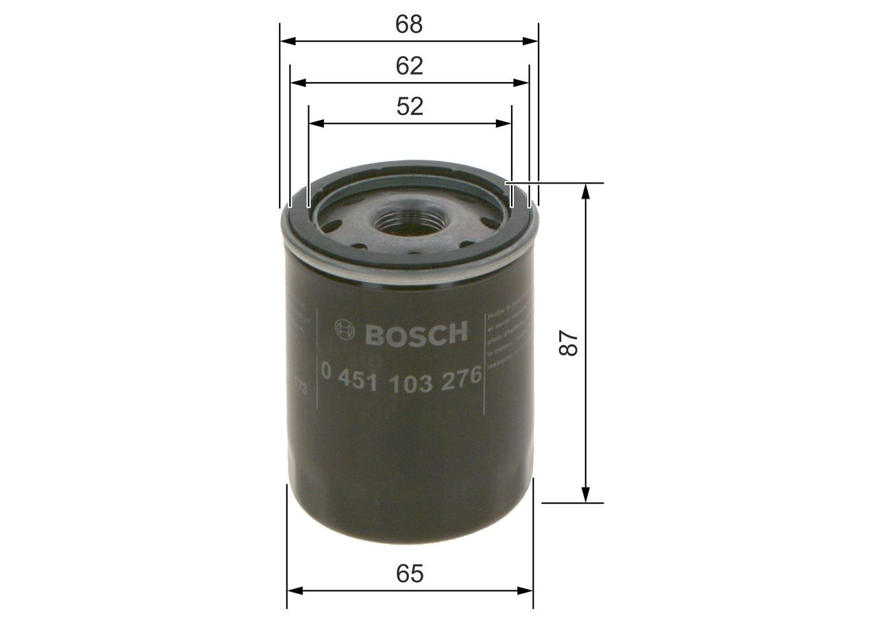 Filtro de aceite 0451103276 Bosch