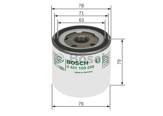 Filtro de aceite 0451103298 Bosch