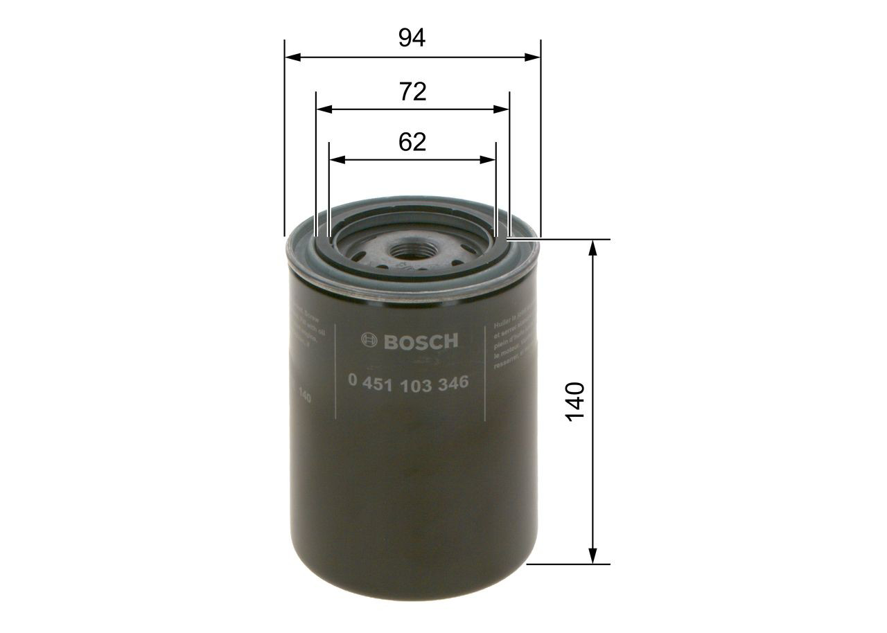 0451103346 Bosch Filtro aceite