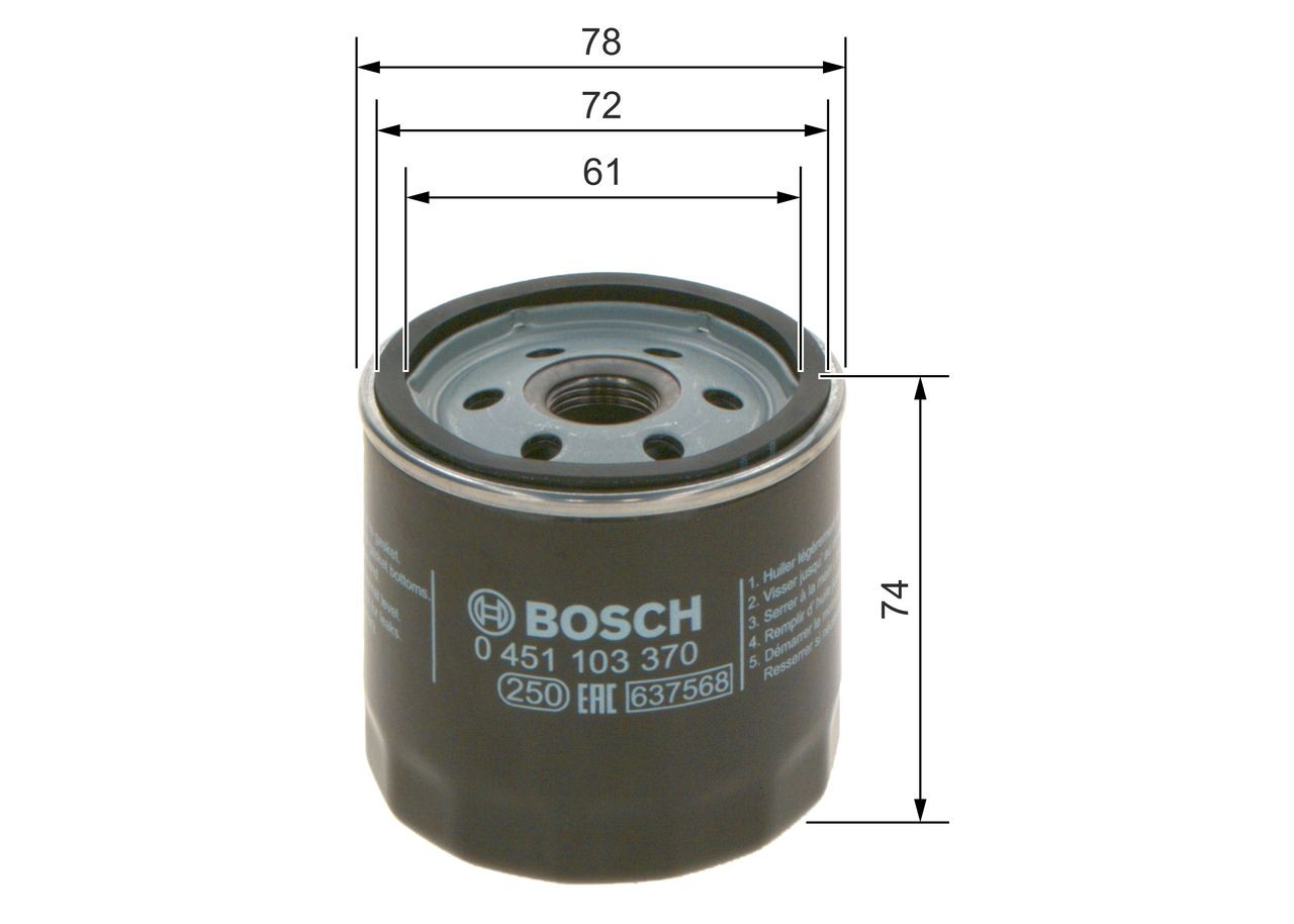 Portafiltro de aceite Bosch 0451103370