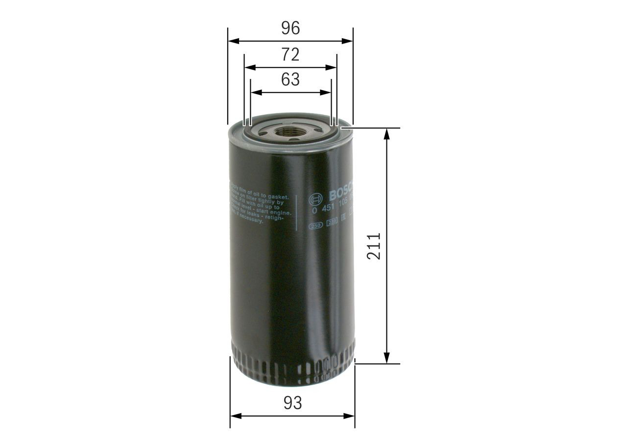 Filtro de aceite motor Bosch 0451105067