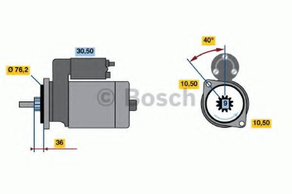 Motor de arranque 0986013050 Bosch