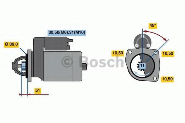 0986020190 Bosch Arranque motores