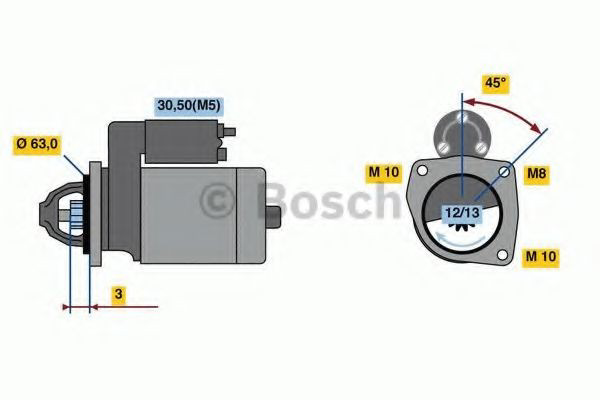 Burro de arranque  Bosch 0986022800 precio, desde 149,47 EUR