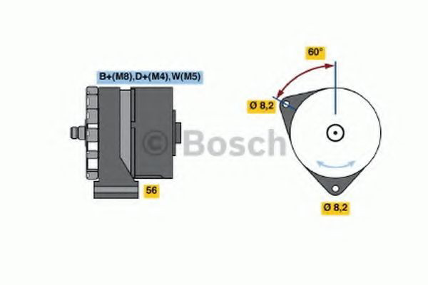 Alternador 0986034430 Bosch