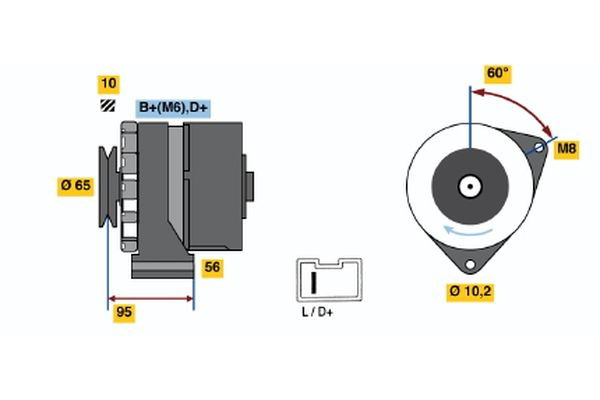 0986034830 Bosch Alternador de coche