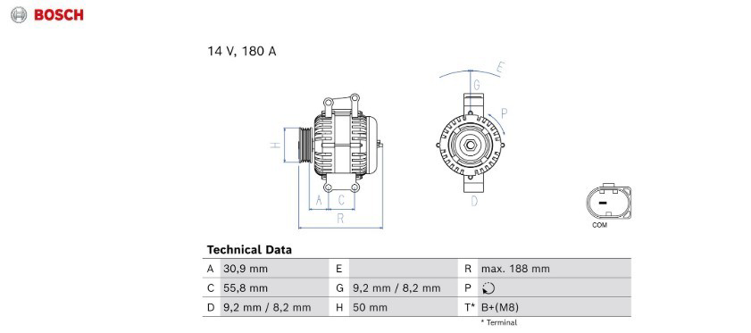 Alternador del motor Bosch 0986084980 precio, desde 303,97 EUR
