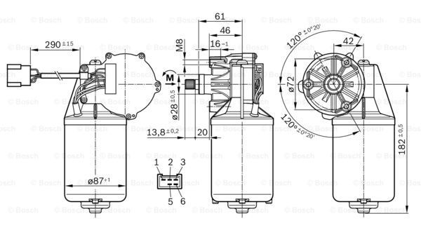 Motor limpiaparabrisas 0986337402 Bosch