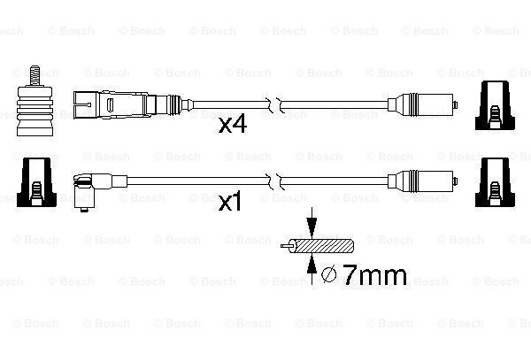 0986356317 Bosch Cables de alta tensión, juego