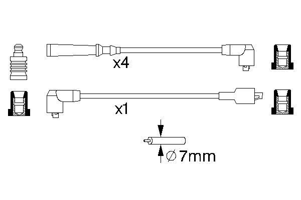 0986356702 Bosch Cables de alta tensión, juego