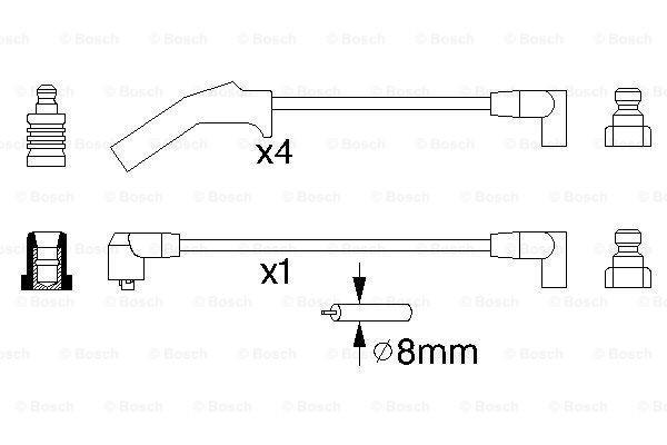 0986356724 Bosch Cables de alta tensión, juego