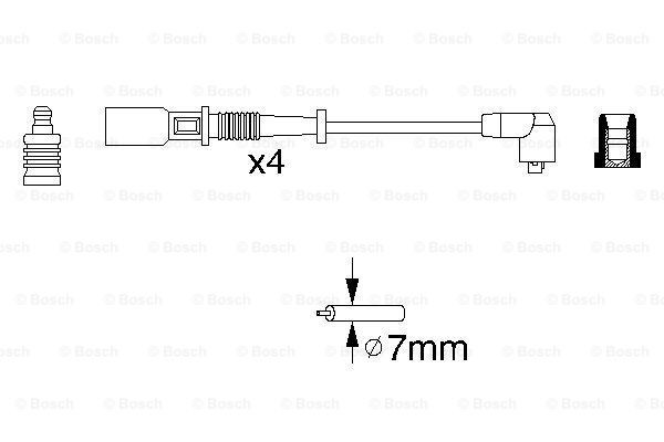 0986356754 Bosch Cables de alta tensión, juego